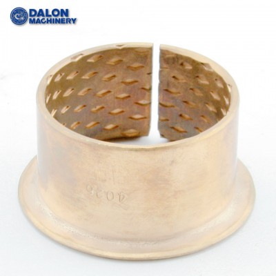 oilless CuSn8p CuSn6.5p material copper bronze wrapped split bush bushing bearings