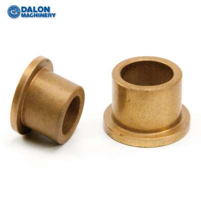 custom self lubricating bronze iron sintered flange bushing